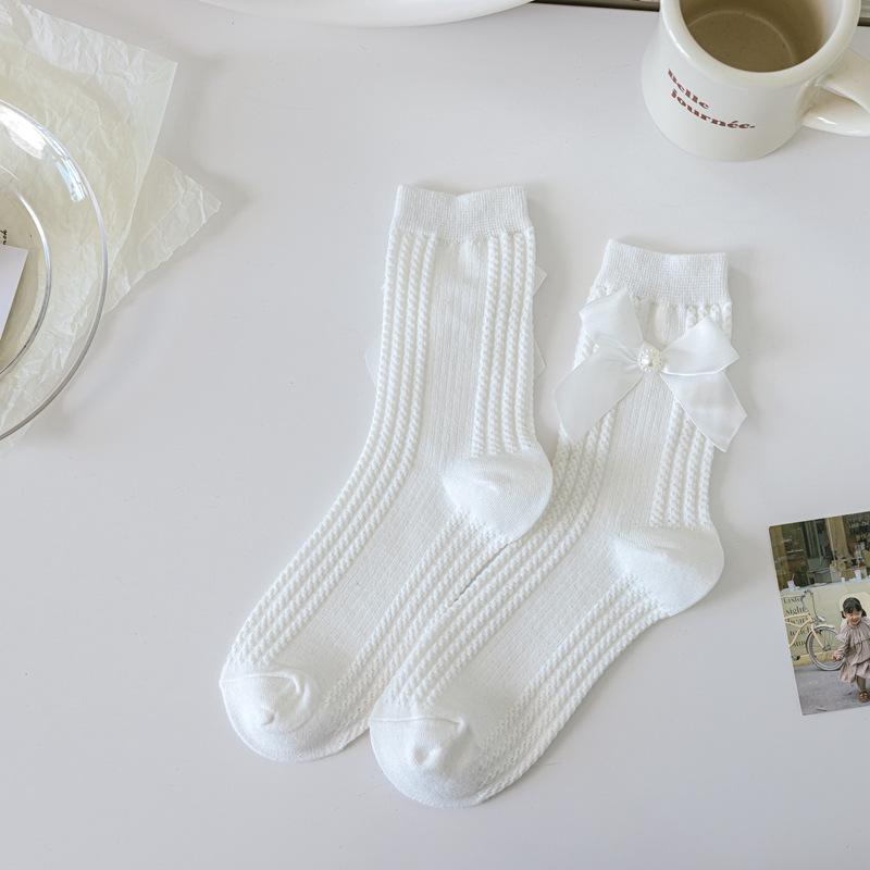 Japanische Kawaii süße weiße Socken JK Spitze Rüschen Rüschen Socken Frauen einfarbig süße Mädchen Studenten Lolita Stil Spitze Crew Socken von Joom DACH