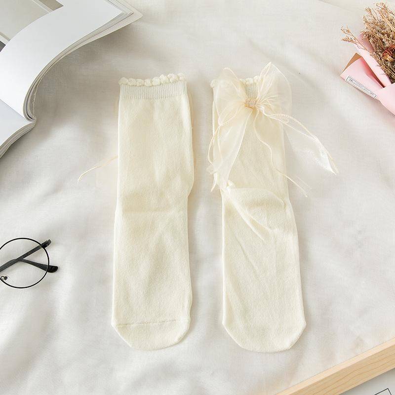 Japanische Kawaii süße weiße Socken JK Spitze Rüschen Rüschen Socken Frauen einfarbig süße Mädchen Studenten Lolita Stil Spitze Crew Socken von Joom DACH