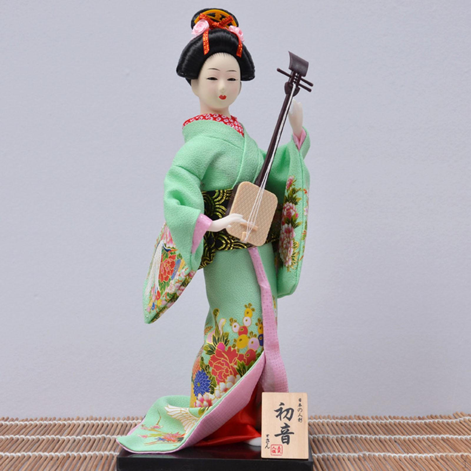 Japanische Kimono Puppe Asiatische Statue Dame Statuette Dekorative Sammler Figur Kabuki für Style C von Joom DACH