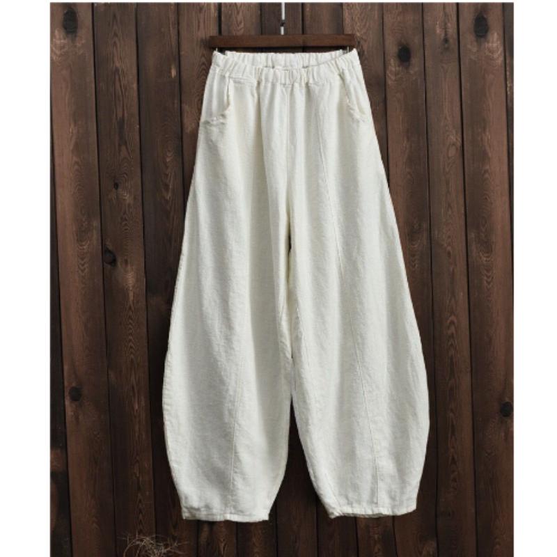 Japanische Plus Größe Frühling und Herbst Baumwolle und Leinen Lose Casual Pumphose Frauen XS weiß von Joom DACH