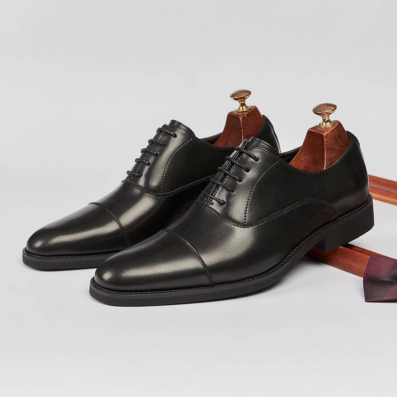Japanische Weichboden Business Echtleder Formelle Lederschuhe Herren Spitzschuhe Schnürschuhe Hochzeitsschuhe Drei Gelenk Oxford Schuhe Britischer Stil Jugend 44 schwarz von Joom DACH