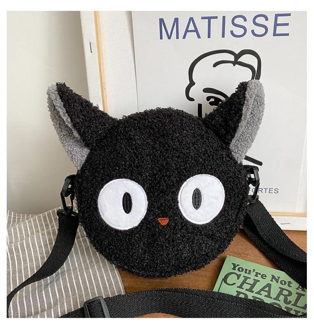 Japanischen Stil Kawaii Tasche Frauen Cartoon Plüsch Schulter Tasche für Frauen Umhängetasche Kleine Telefon & Geldbörse Tasche Bolsa Feminina schwarz von Joom DACH
