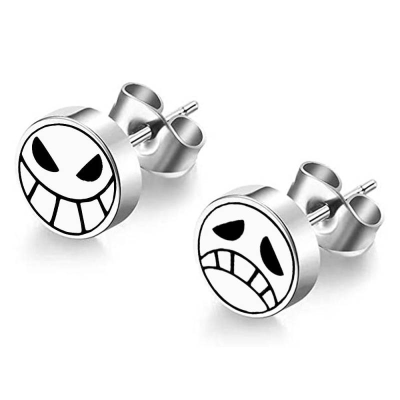 Japanischer Anime Angriff auf Titan Comics Anime Edelstahl Piercing Ohrstecker Ohrringe für Damen Emaille Ohrringe Schmuck von Joom DACH