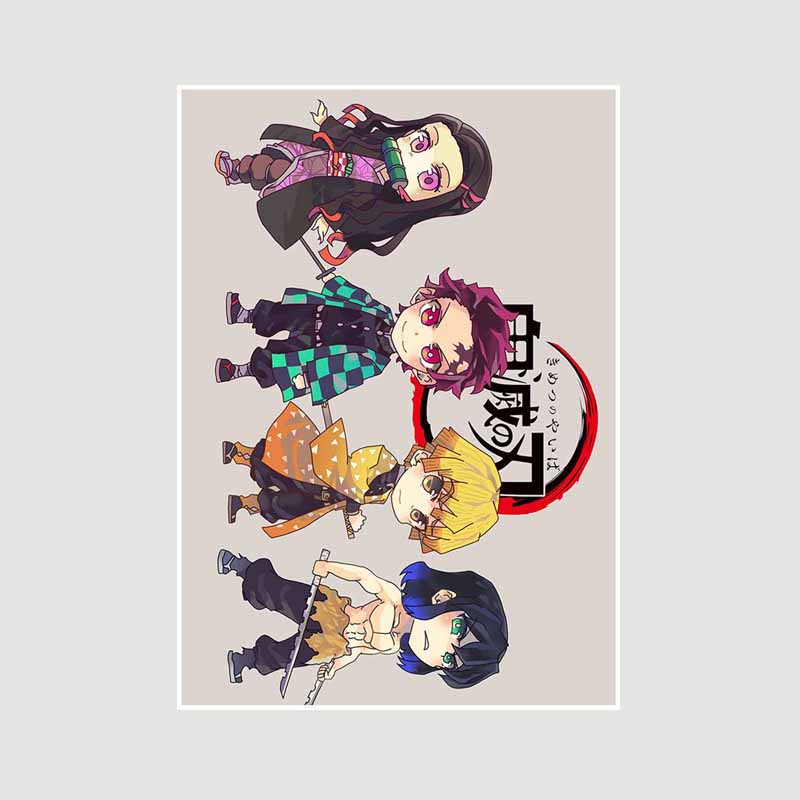 Japanischer Comic-Film Demon Slayer: Mugen Train Anime Poster Kimetsu No Yaiba, weißes Papier, Poster, Kunst, Malerei, Wanddekoration, Wandbild, Wohnkultur 30x21cm von Joom DACH
