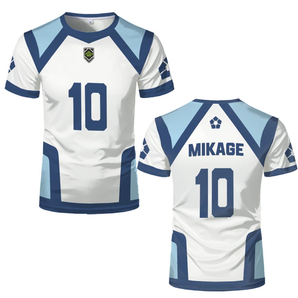 Japanisches Anime-T-Shirt „Blue Lock“, Staffel 2, neues Fußballtrikot, für Herren und Damen, Rundhalsausschnitt, Sportoberteile, übergroß, lässig, kurzärmelig M von Joom DACH