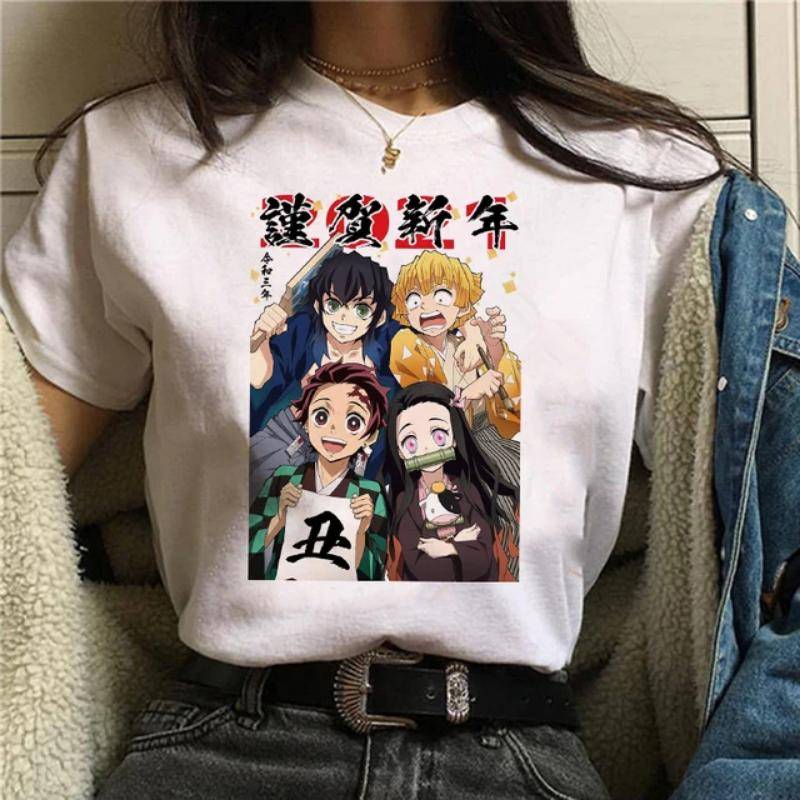Japanisches Anime-T-Shirt Demon Slayer Oversize Damenbekleidung Nezuko Kawaii Tees Tanjirou O-Ausschnitt Grafik Damen-T-Shirt Manga-Tops M Japanisches Anime-T-Shirt Demon Slayer Oversize Damenbekleidung Nezuko Kawaii Tees Tanjirou O-Ausschnitt Grafik Damen-T-Shirt Manga-Tops M von Joom DACH
