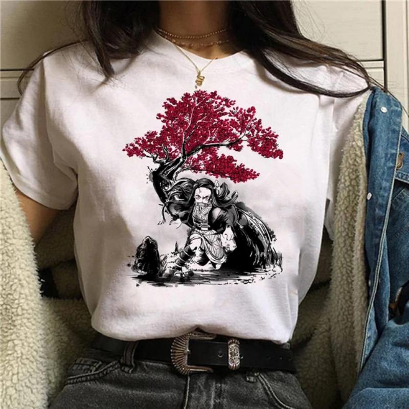 Japanisches Anime-T-Shirt Demon Slayer Oversize Damenbekleidung Nezuko Kawaii Tees Tanjirou O-Ausschnitt Grafik Damen-T-Shirt Manga-Tops S Japanisches Anime-T-Shirt Demon Slayer Oversize Damenbekleidung Nezuko Kawaii Tees Tanjirou O-Ausschnitt Grafik Damen-T-Shirt Manga-Tops S von Joom DACH