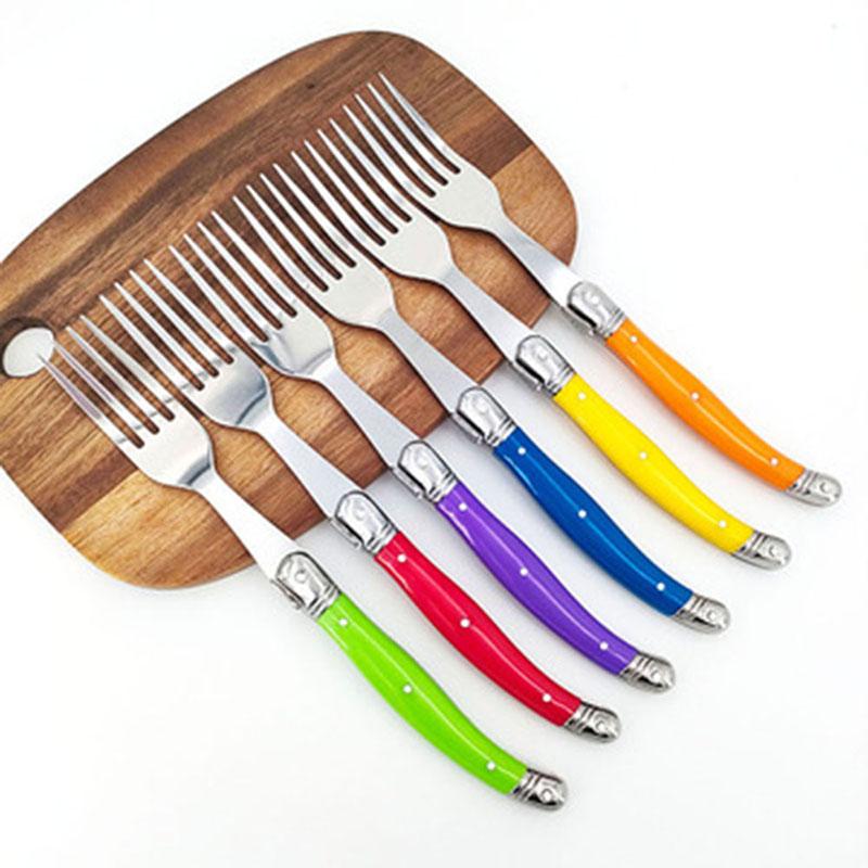 Jaswehome 6-teiliges Steakgabel-Set aus Edelstahl, Geschirr für Bar, Restaurant, westliche Küche, Laguiole-Besteck, Tischgabel CHINA von Joom DACH