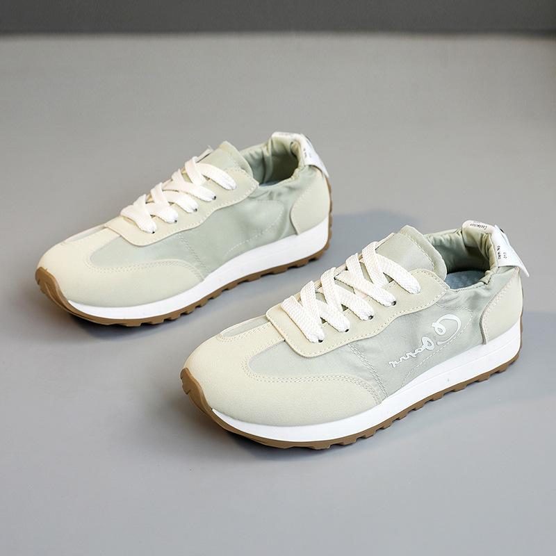 Jcf205 Neue atmungsaktive weiße Schuhe für Frühjahr und Sommer für Damen, lässige Wanderschuhe, Damenschuhe, dicke Sohle, erhöhte runde Zehenpartie, koreanischer Stil 40 von Joom DACH