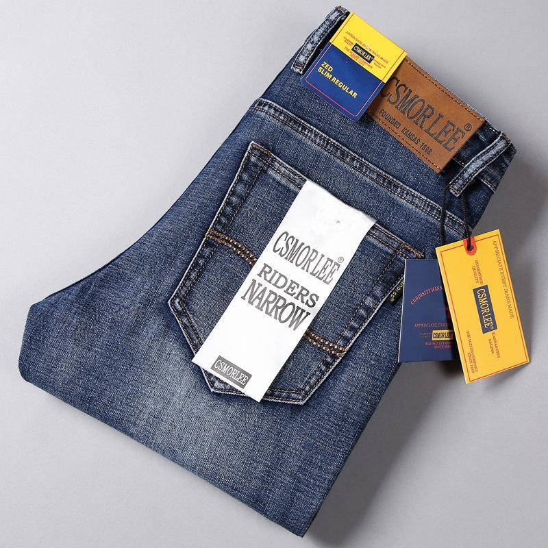 Jeans Herren, gerade, locker, elastisch, schmal, Frühlings- und Herbstmodelle, Nostalgie, lange Hosen, Herren, Fluthose 32 von Joom DACH