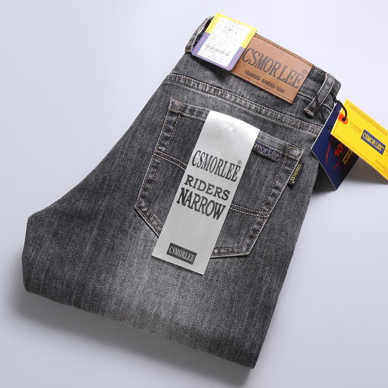 Jeans Herren, gerade, locker, elastisch, schmal, Frühlings- und Herbstmodelle, Nostalgie, lange Hosen, Herren, Fluthose 33 von Joom DACH