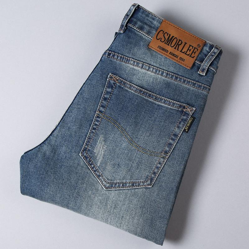 Jeans Herren, gerade, locker, elastisch, schmal, Frühlings- und Herbstmodelle, Nostalgie, lange Hosen, Herren, Fluthose 38 von Joom DACH