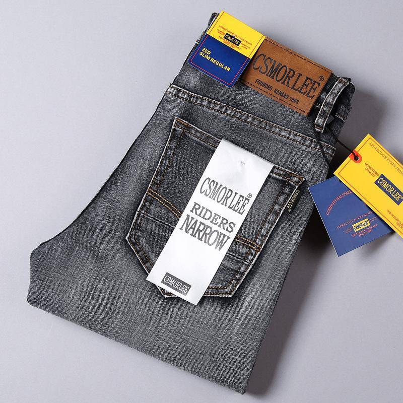 Jeans Herren, gerade, locker, elastisch, schmal, Frühlings- und Herbstmodelle, Nostalgie, lange Hosen, Herren, Fluthose 40 von Joom DACH