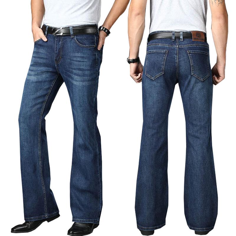 Jeans Herren Herren Schlagjeans Bootcut Bein Schlagjeans Herren Designer Klassische Jeans Hohe Taille Stretch Lockere Schlagjeans Blue Jeans 34 dunkelblaue von Joom DACH