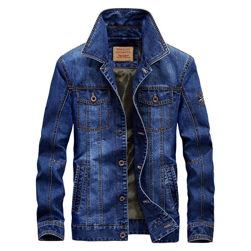 Jeans Herrenjacke Herren Übergröße Dünn Locker Herren Freizeitjacke M blau von Joom DACH