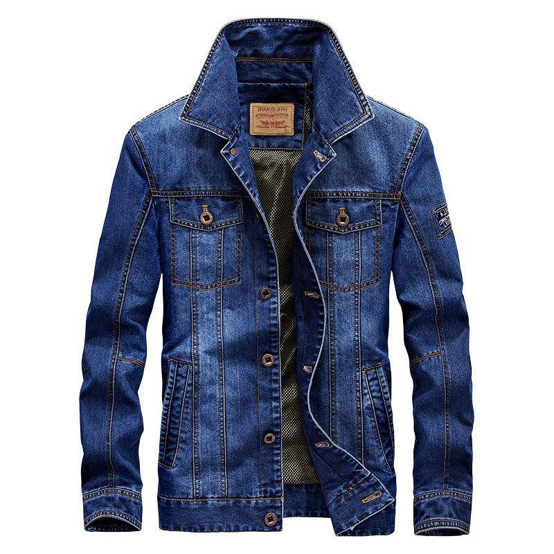 Jeans Herrenjacke Herren Übergröße Dünn Locker Herren Freizeitjacke M blau von Joom DACH
