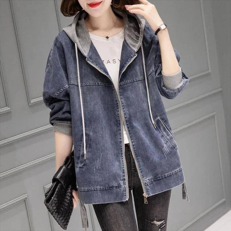 Jeansjacke Damen Frühling und Herbst Mode Frühling Koreanische Version Lässige kurze kleine Baseballuniform Oberteil Kleidung XXXXXL von Joom DACH