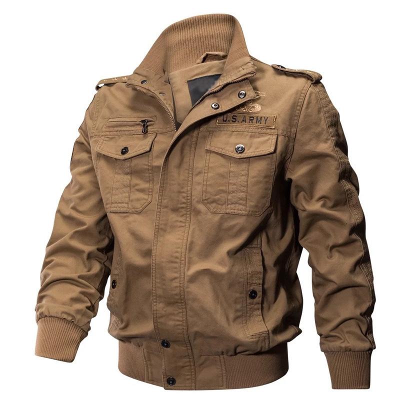 Jeansjacke Herrenmode Motorrad Jeansjacken Herren Casual Casual Jeansjacke Mann Oberbekleidung Mantel 6XL khaki von Joom DACH