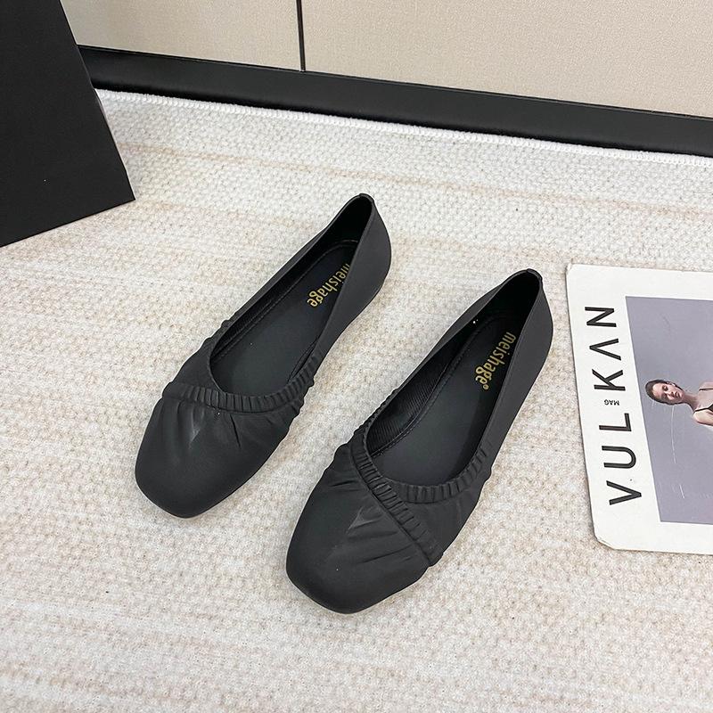 Jelly Shoes Damen Shallow Mouth Koreanische Casual Low Top Einzelschuhe Mode Low Heel Kunststoff Wasserdichte Sandalen 38 schwarz von Joom DACH