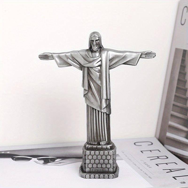 Jesus-Figur, Statue, Brasilien, Christus der Erlöser, Statue, Tischskulptur, Metallhandwerk, Big Ben, weltberühmtes Gebäude, Wohnkultur 2 von Joom DACH