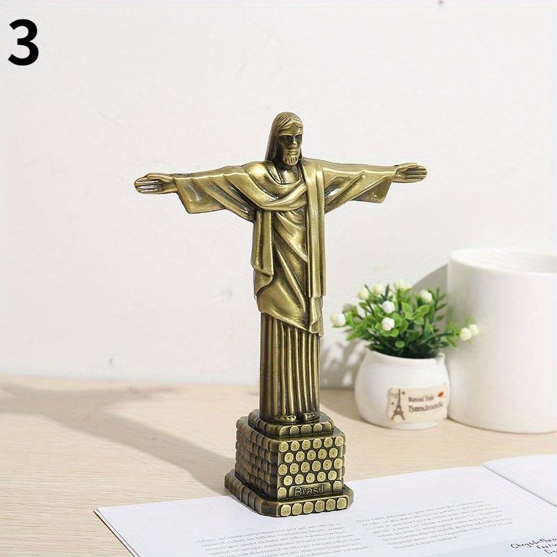 Jesus-Figur, Statue, Brasilien, Christus der Erlöser, Statue, Tischskulptur, Metallhandwerk, Big Ben, weltberühmtes Gebäude, Wohnkultur 3 von Joom DACH