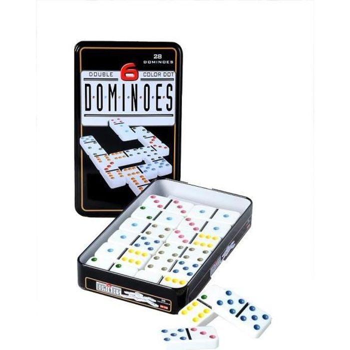 Buntes Domino-Set DOPPEL 6 - ENGELHART - Großes Gesellschaftsspiel - Mehrfarbig - 30 min - 2 Spieler oder mehr bunt von Joom DACH