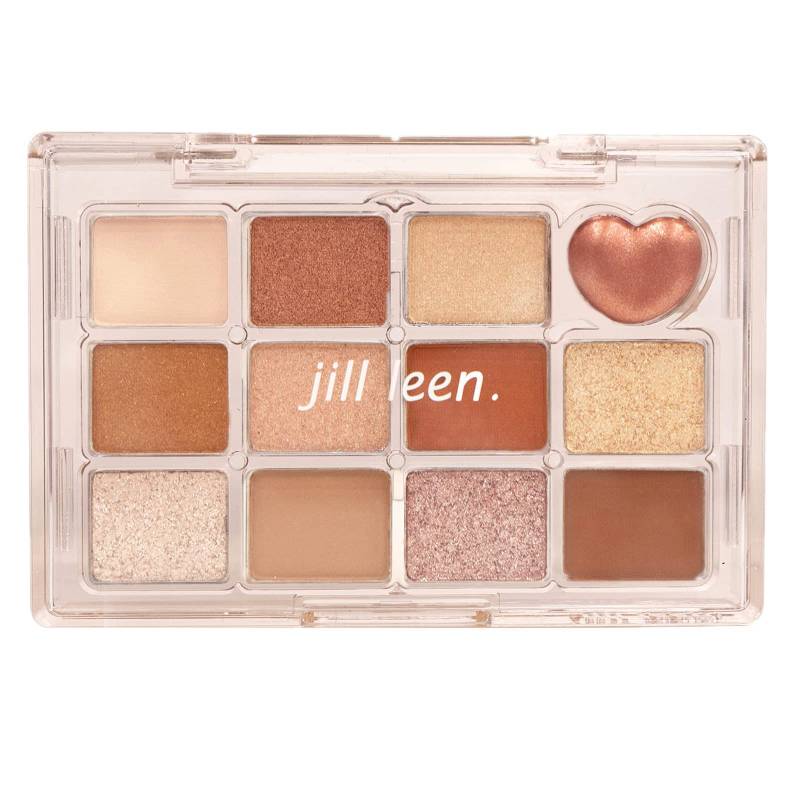 Jill Jill Leen Shining Mini Eyeshadow Palette HT03 Eyeshadow Fine glitter High color High adhesion Compact Leen. 12-Color von Joom DACH