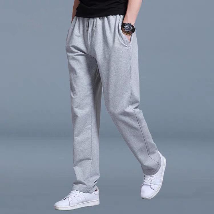 Jogginghose Sport Hosen Männer Laufhose Frühling Sommer Große Größe Lose Beiläufige Schweiß Hosen Gerade Jogging Hosen Männer M grau von Joom DACH
