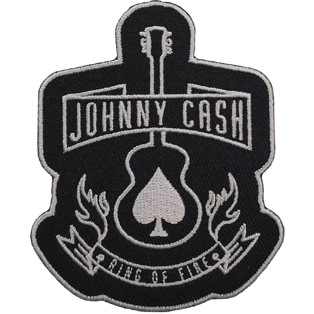 Johnny Cash Gitarren-Patch One Size grau/schwarz Johnny Cash Gitarren-Patch One Size grau/schwarz von Joom DACH