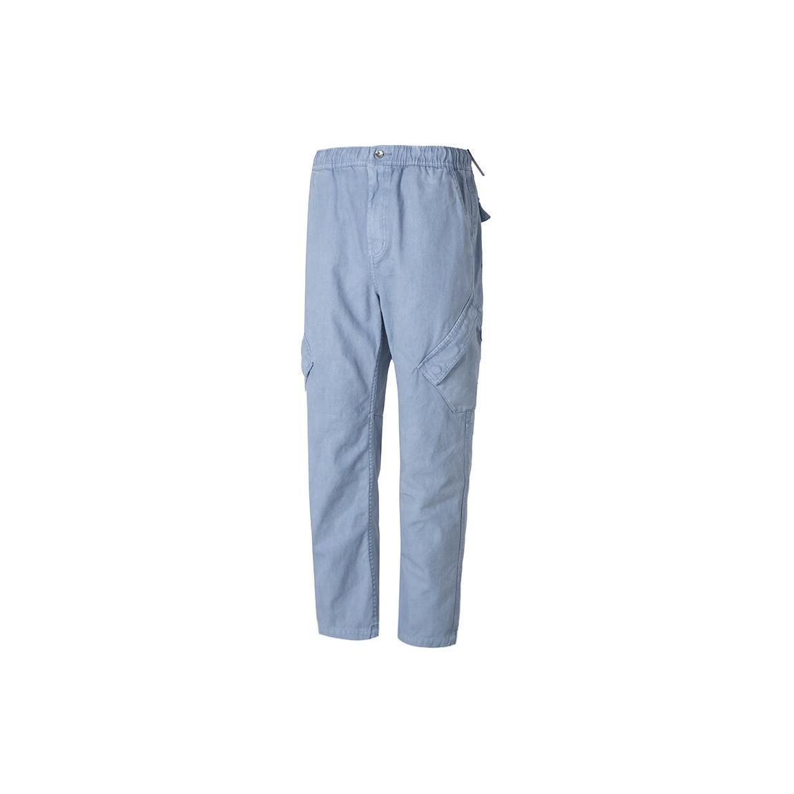 Jordan Einfarbige gewebte Freizeithose mit mehreren Taschen und Reißverschluss für Herren Unterteile Blau Grau FN6365-436 XXL von Joom DACH