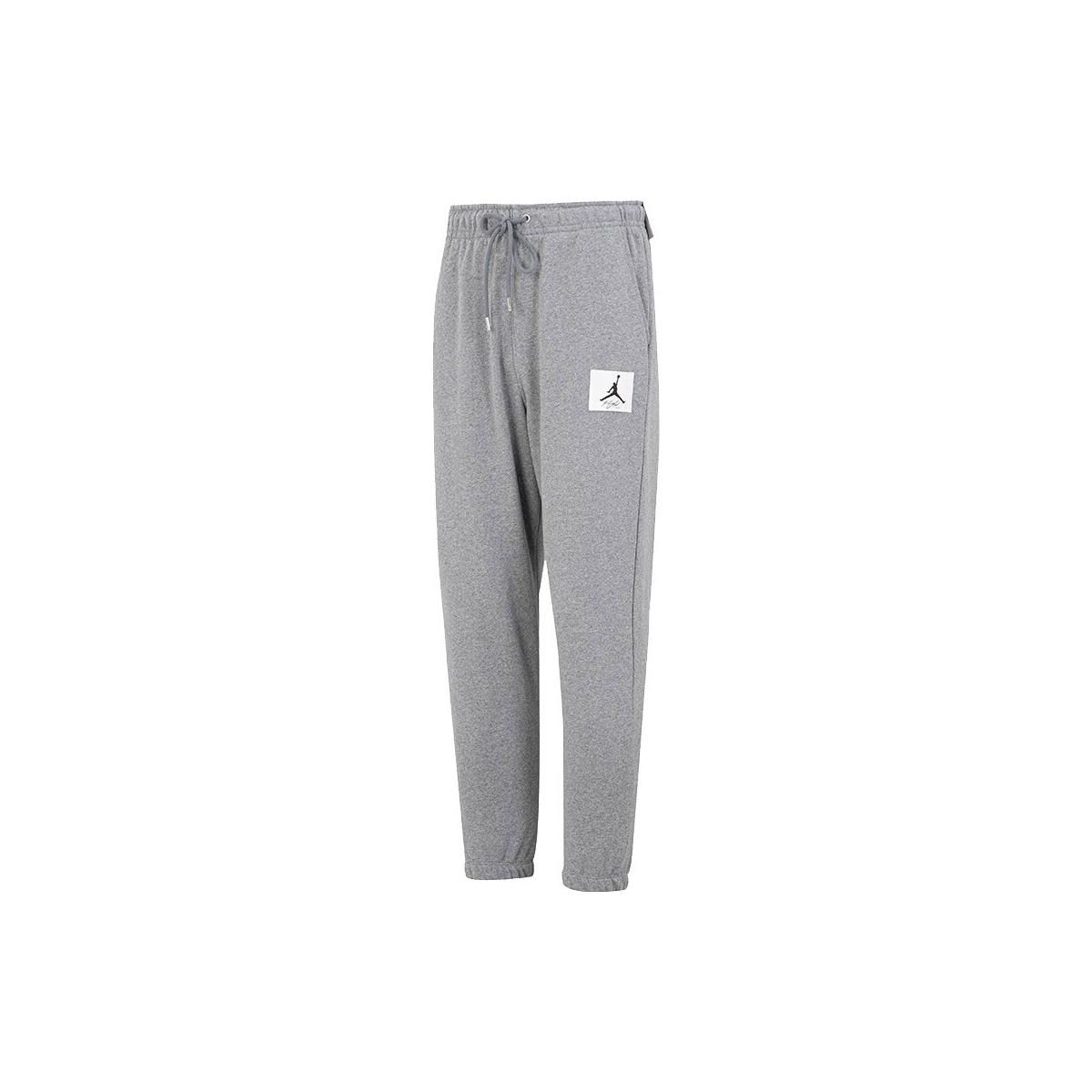 Jordan Einfarbiges Logo Elastischer Bund Fleecegefütterte Strick-Jogginghose Herren Unterteile Grau DQ7469-091 M von Joom DACH