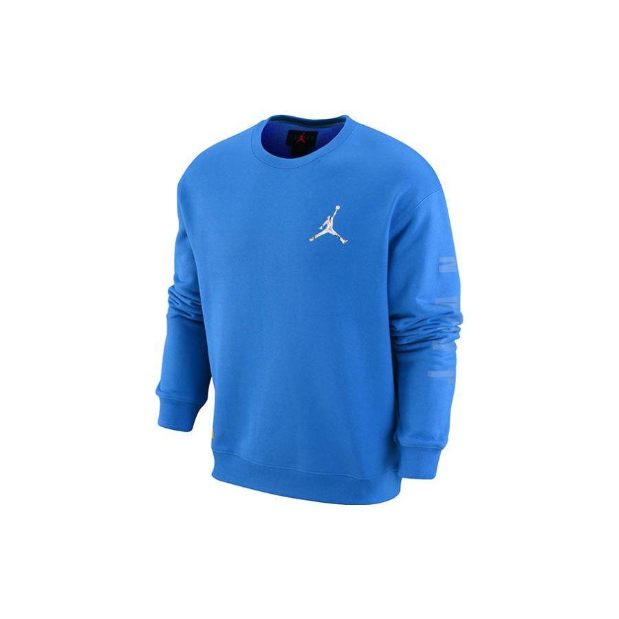 Jordan Einfarbiges Logo Sweatshirt Herren Oberteile Blau FB7658-435 von Joom DACH