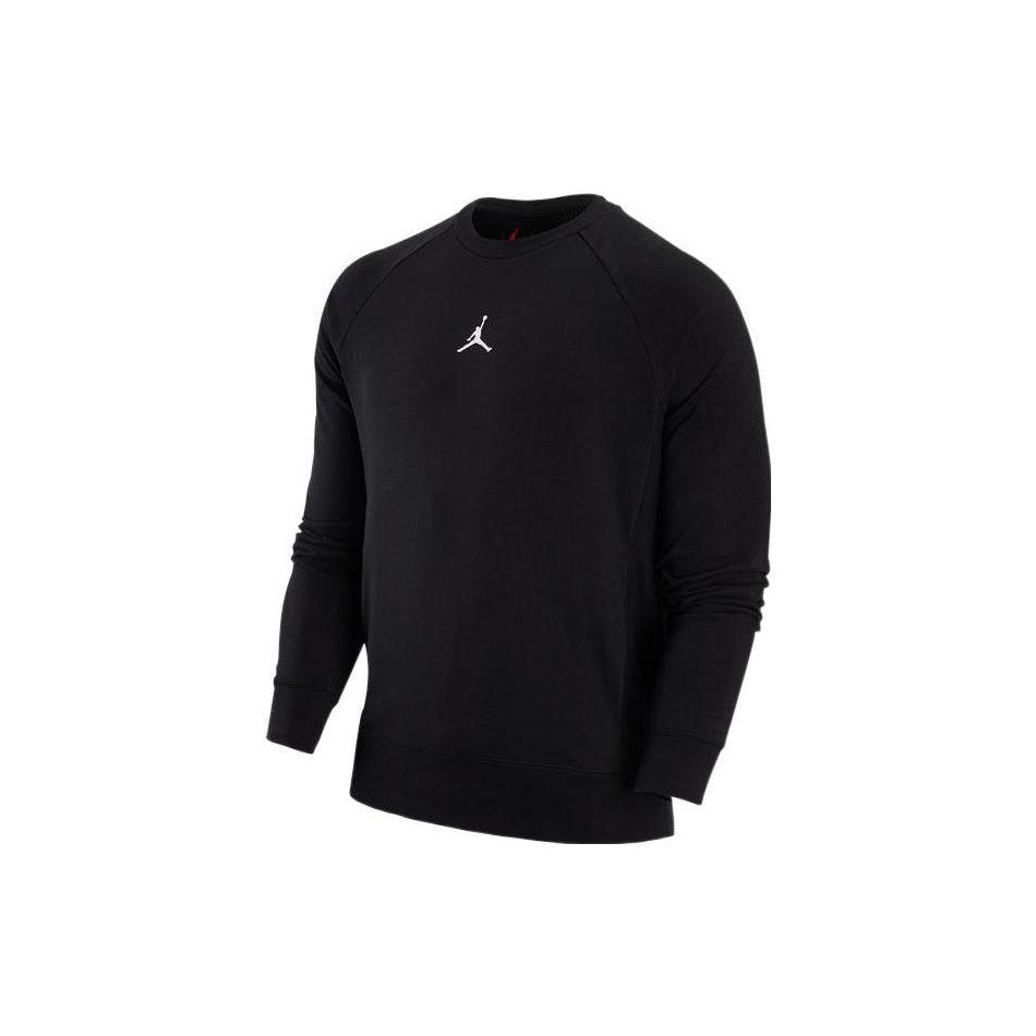 Jordan Klassischer Jumpman Logo Print Rundhals Langarm Strickpullover Herren Oberteile Schwarz DV1287-010 XS von Joom DACH