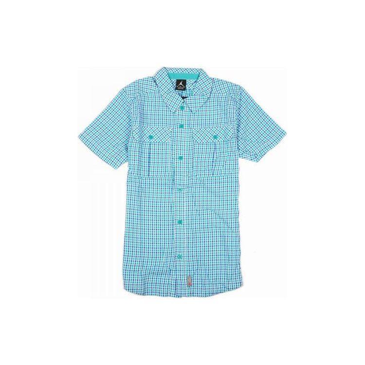 Jordan Lässiges kariertes Kurzarmhemd für Herren, Oberteile, Blau, 467351-102 XL Jordan Lässiges kariertes Kurzarmhemd für Herren, Oberteile, Blau, 467351-102 XL von Joom DACH