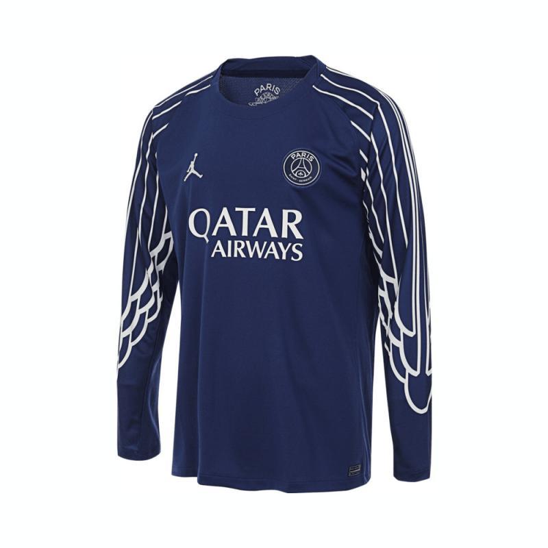 Jordan Logo Buchstaben Rundhals Langarm T-Shirt Herren Oberteile Marineblau HJ0867-493 S von Joom DACH