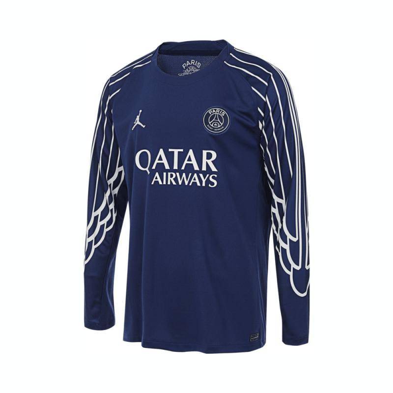 Jordan Logo Buchstaben Rundhals Langarm T-Shirt Herren Oberteile Marineblau HJ0867-493 S von Joom DACH