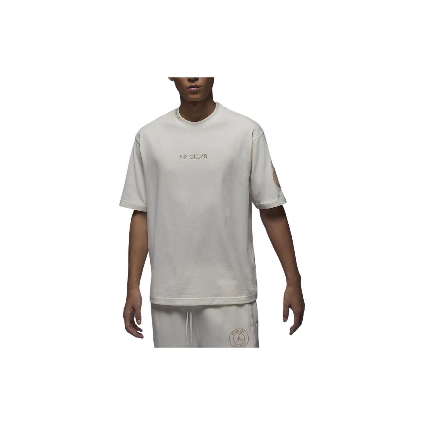 Jordan PSG Kollaboration Rundhals Casual Kurzarm SS24 T-Shirt Herren Tops Segelweiß FN5331-133 M von Joom DACH