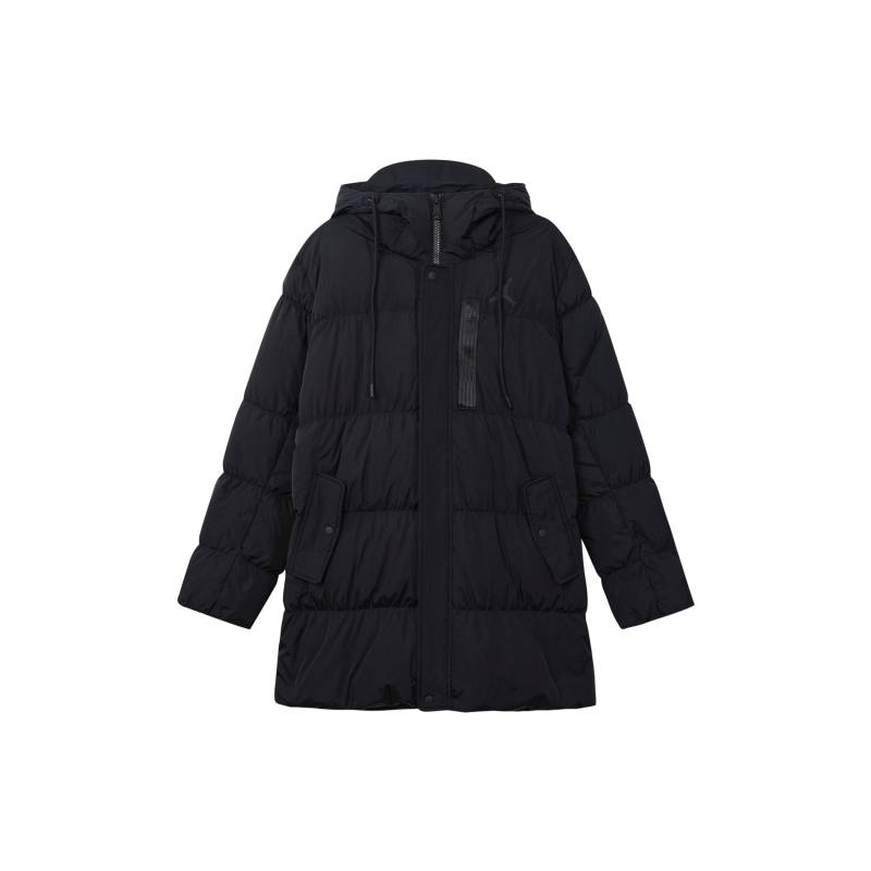 Jordan Solid Print Logo Zip Kapuzen-Daunenjacke Herren Oberbekleidung Schwarz DZ4554-010 XS von Joom DACH