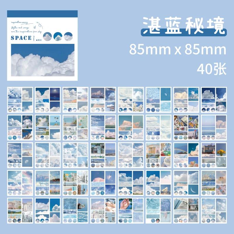 Journamm 40 Stück/Pack Ästhetik Deko Sticker Buch DIY Scrapbooking Zubehör Album Kreative Schreibwaren Bereits zugeschnittene Ins Sticker von Joom DACH