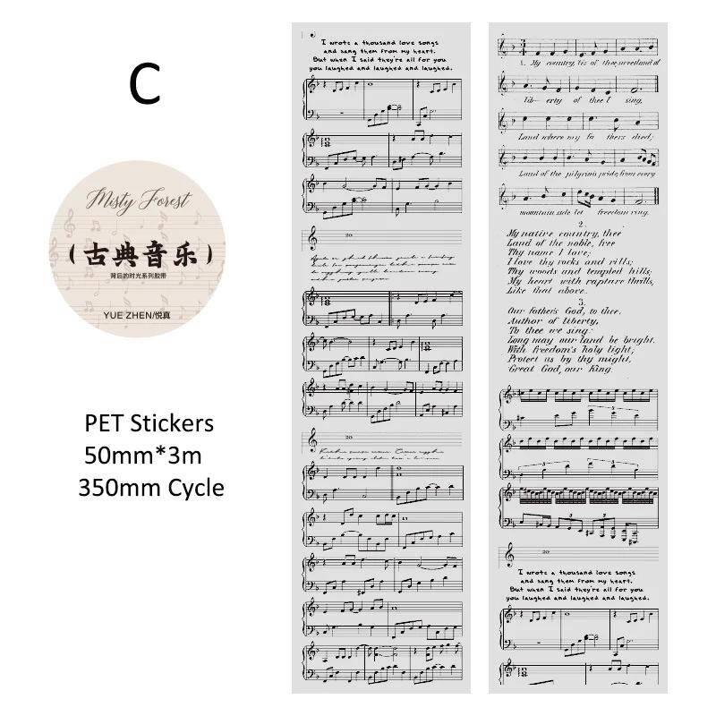 Journamm 50mm*3m Vintage Buchstaben PET Tapes DIY Scrapbooking Planer Deko Junk Journal Wasserdicht Collage Schreibwaren Tapes von Joom DACH