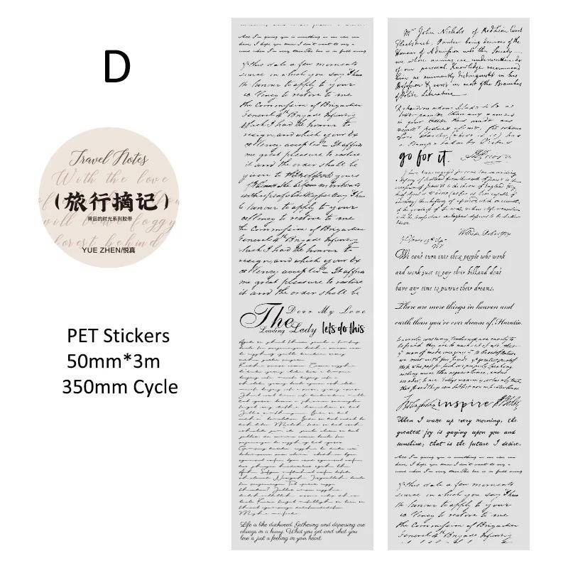 Journamm 50mm*3m Vintage Buchstaben PET Tapes DIY Scrapbooking Planer Deko Junk Journal Wasserdicht Collage Schreibwaren Tapes Journamm 50mm*3m Vintage Buchstaben PET Tapes DIY Scrapbooking Planer Deko Junk Journal Wasserdicht Collage Schreibwaren Tapes von Joom DACH