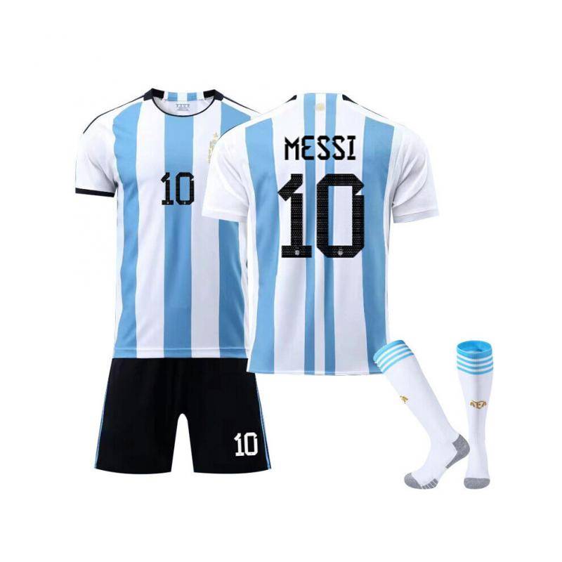 Jugendliche Kinder Jungen Fußballset Messi Sport Trainings Trikot Anzug + Socken XXL von Joom DACH