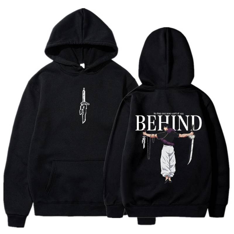 Jujutsu Kaisen Anime Hoodies Männer Frauen Fushiguro Toji Manga Kapuzenpullover Gothic Sweatshirts Hip Hop Streetwear Herrenbekleidung S schwarz von Joom DACH