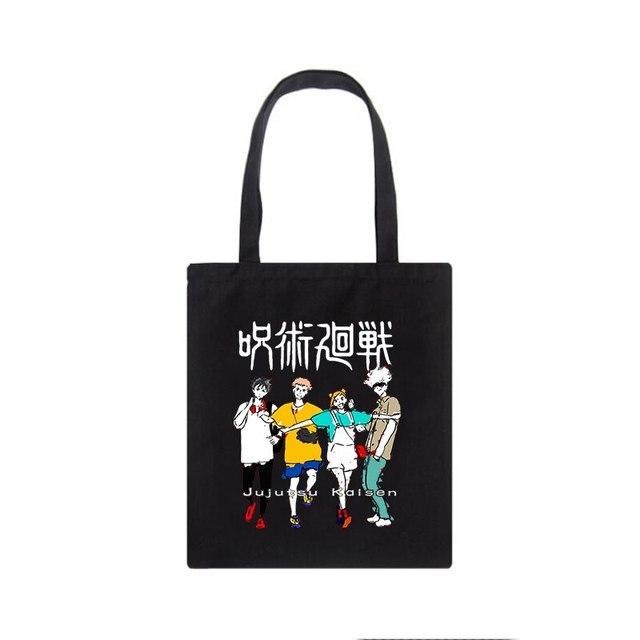 Jujutsu Kaisen Canvas Tasche Japanische Anime Frauen Umhängetasche Frauen Tote Harajuku große Kapazität Vintage Goth Cartoon Shopper Taschen 31*36cm von Joom DACH