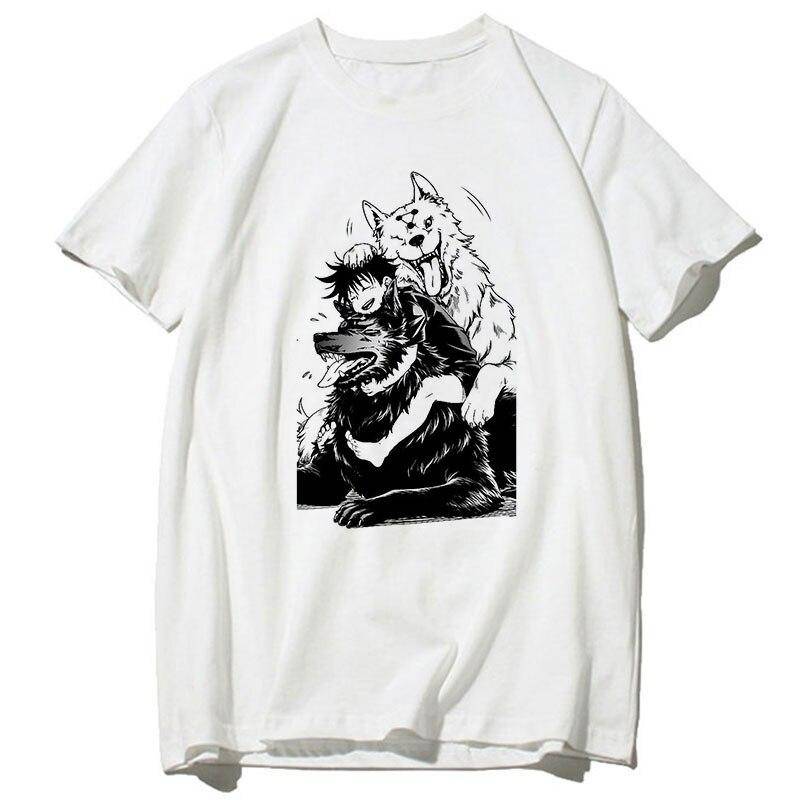 Jujutsu Kaisen Kawaii Graphic Tees Frauen Kawaii Sommer Tops Cartoon T Shirt Harajuku Japanischen Anime Ulzzang T-Shirt Weibliche S weiß von Joom DACH