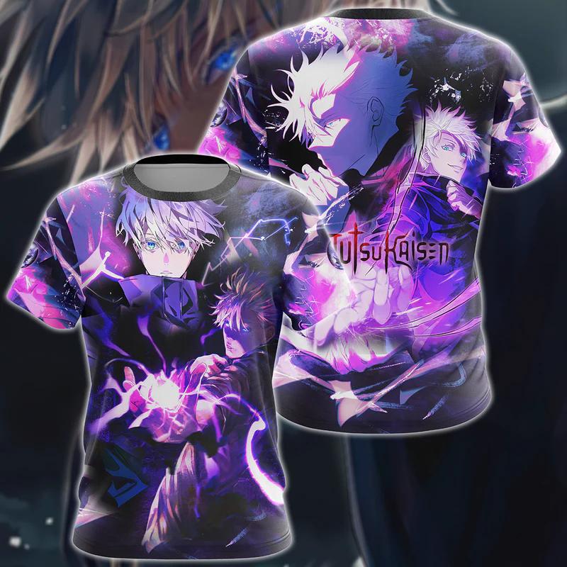 Jujutsu Kaisen Man T-Shirt Anime Kinder Jungen Gojo Satoru 3D-Druck Sommer Männer Frauen Harajuku Tees Hemd Lässige Kurzarmoberteile 5XL von Joom DACH
