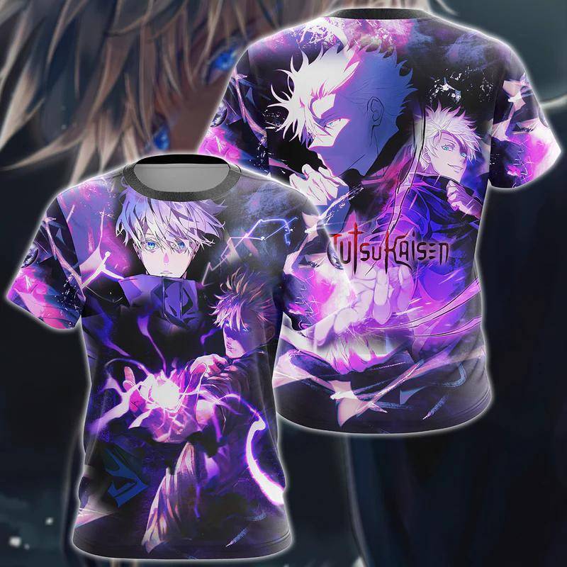 Jujutsu Kaisen Man T-Shirt Anime Kinder Jungen Gojo Satoru 3D-Druck Sommer Männer Frauen Harajuku Tees Hemd Lässige Kurzarmoberteile 5XL von Joom DACH