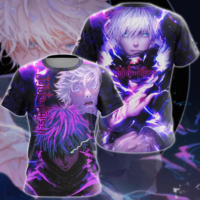 Jujutsu Kaisen Man T-Shirt Anime Kinder Jungen Gojo Satoru 3D-Druck Sommer Männer Frauen Harajuku Tees Hemd Lässige Kurzarmoberteile XXXL von Joom DACH
