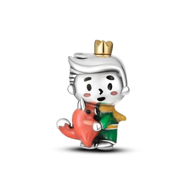 Junge Mädchen und Herzform Anhänger Charm Perlen 925 Sterling Silber Fit Sweet Fasion Charms Armband DIY von Joom DACH