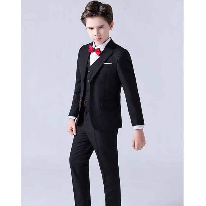 Jungen Anzüge Slim Fit Kleid Kleidung Ringträger Outfit Kinder Hochzeit Party Leistung Kostüm Kinder Blazer Hosen 130cm von Joom DACH